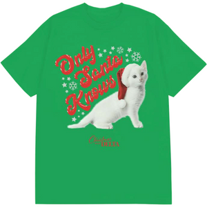 Only Santa Knows Christmas Cat Tee